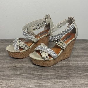 Not Rated blingy wedges size 6.5